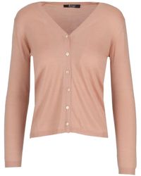 LA ROSE - V-Neck Knitted Cardigan - Lyst