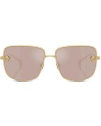 Versace - Medusa Plaque Square-Frame Sunglasses - Lyst