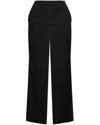 Rick Owens - Seam-Detail Leather Trousers - Lyst
