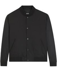BOSS - Water-Repellent Jacket With Monogram-Patterned Sleeves - Lyst