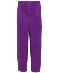 Homme Plissé Issey Miyake - Pleats Bottoms Tapered Trousers - Lyst