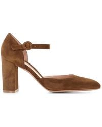 Gianvito Rossi - Suede Block-Heel Pumps - Lyst