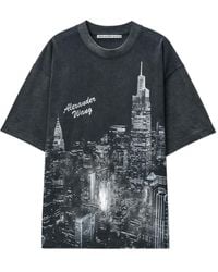 Alexander Wang - T-Shirt Mit Grafischem Print - Lyst