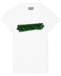 Balenciaga - T-Shirt Messy Spray À Logo Imprimé Et Effet Usé - Lyst