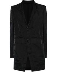 Rick Owens - Blazer Met Enkele Rij Knopen Van Zijdeblend - Lyst