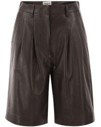 Weekend by Maxmara - Nappa-Leather Bermuda Shorts - Lyst
