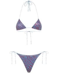 Oséree - Animalier Glitter-Effect Bikini - Lyst