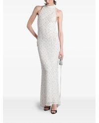 retroféte - Olivia Sequin-Embellished Halterneck Maxi Dress - Lyst