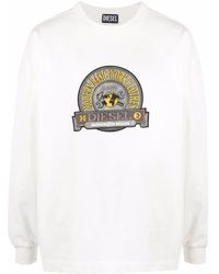 DIESEL - Graphic-Print Cotton Sweatshirt - Lyst