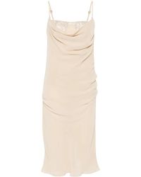 The Attico - Draped Midi Dress - Lyst