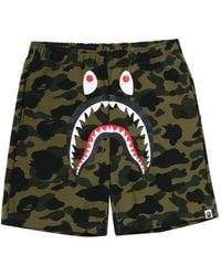 A Bathing Ape - 1St Camo Shark Sweat Shorts - Lyst