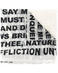 Rick Owens - Pañuelo con motivo de tipografía - Lyst