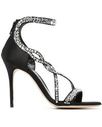 Alexander McQueen - Crystal-embellished Heeled Sandals - Lyst