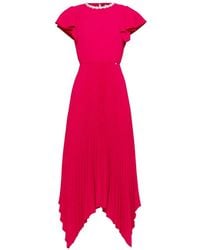 Nissa - Crystal-Embellished Pleated Midi Dress - Lyst