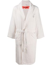 Womens Clothing Nightwear and sleepwear Pyjamas Off-White c/o Virgil Abloh Satin Sleepwear in Ivory Grey 