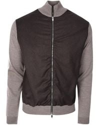 Tombolini - Panelled Turtleneck Cardigan - Lyst