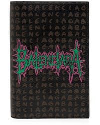 Balenciaga - Logo-Print Passport Case - Lyst
