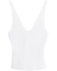 Scanlan Theodore - Ribbed-Knit V-Neck Tank Top - Lyst