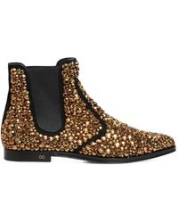 Dolce & Gabbana - Embellished Chelsea Ankle Boots - Lyst