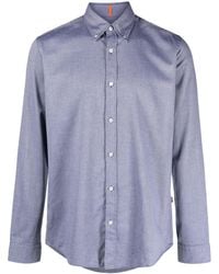 BOSS - Pattern-Jacquard Cotton Shirt - Lyst