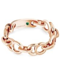 COURBET - 18Kt Recycled Rose Celeste Chain Ring - Lyst