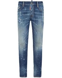 DSquared² - Distressed Slim-Fit Jeans - Lyst