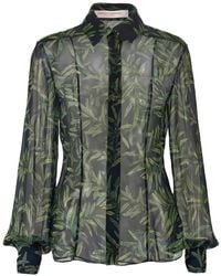 Carolina Herrera - Branch-Print Shirt - Lyst
