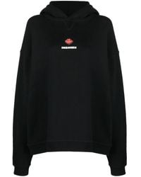 DSquared² - Logo-Print Cotton Hoodie - Lyst