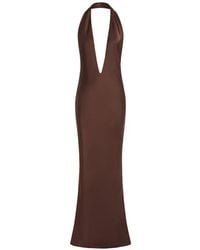 16Arlington - Maren Halterneck Satin Maxi Dress - Lyst