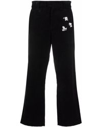 Soulland - X Peanuts Embroidered-graphic Straight-leg Trousers - Lyst