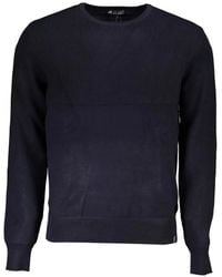 U.S. Grand - Ribbed-Detail Crew-Neck Cotton Sweater - Lyst
