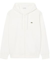 Lacoste - Logo-Patch Zip-Up Hoodie - Lyst