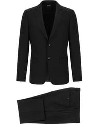 ZEGNA - Mirror Lapels Pleated Wool Dress - Lyst