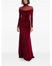 2310 STUDIO - Turtleneck Velvet Maxi Dress - Lyst