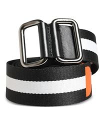 Dolce & Gabbana - Nylon Logo Metal Buckle Belt And Calf - Lyst