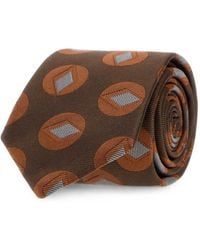 Giorgio Armani - Geometric-Pattern Silk Tie - Lyst