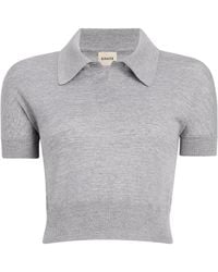 KHAITE - Morgane Wool Polo Shirt - Lyst