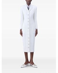 Thom Browne - Anchor-Button Wool Midi Dress - Lyst