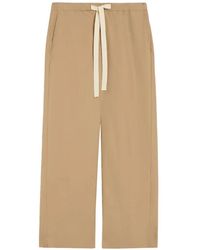 Max Mara - Straight Leg Cotton Trousers - Lyst