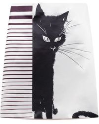 MSGM - Minirock Mit Katzen-Print - Lyst
