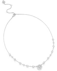 Guess - Borboleta Crystal-Embellished Logo-Pendant Necklace - Lyst