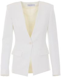 Patrizia Pepe - Blazer Boutonné À Col V - Lyst