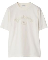 Burberry - T-Shirt Con Logo Equestrian Knight - Lyst