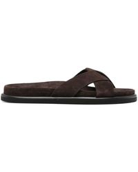 P.A.R.O.S.H. - Criss-cross suede slides - Lyst