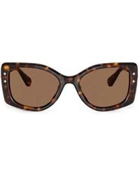 Swarovski - Crystal-Embellished Tortoiseshell-Effect Sunglasses - Lyst
