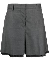 Miu Miu - Grisaille Bermuda Shorts - Lyst