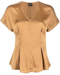 Aspesi - Bluse Mit Satin-Finish - Lyst