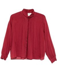 forte_forte - Pomegranate Mock-Neck Blouse - Lyst