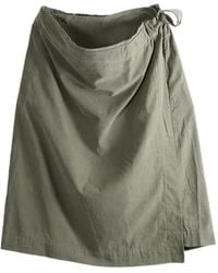 Casey Casey - Wrap-Style Gathered Midi Skirt - Lyst