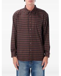 DUNST - Check-Print Long-Sleeve Shirt - Lyst